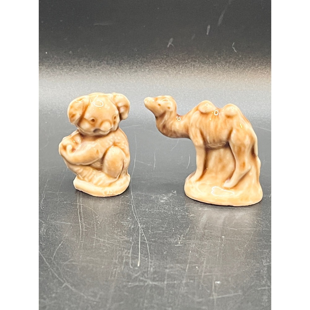 Vtg Wade Whimsies Figurine‎ Set Koala Bear Camel England Collectible Trinekt